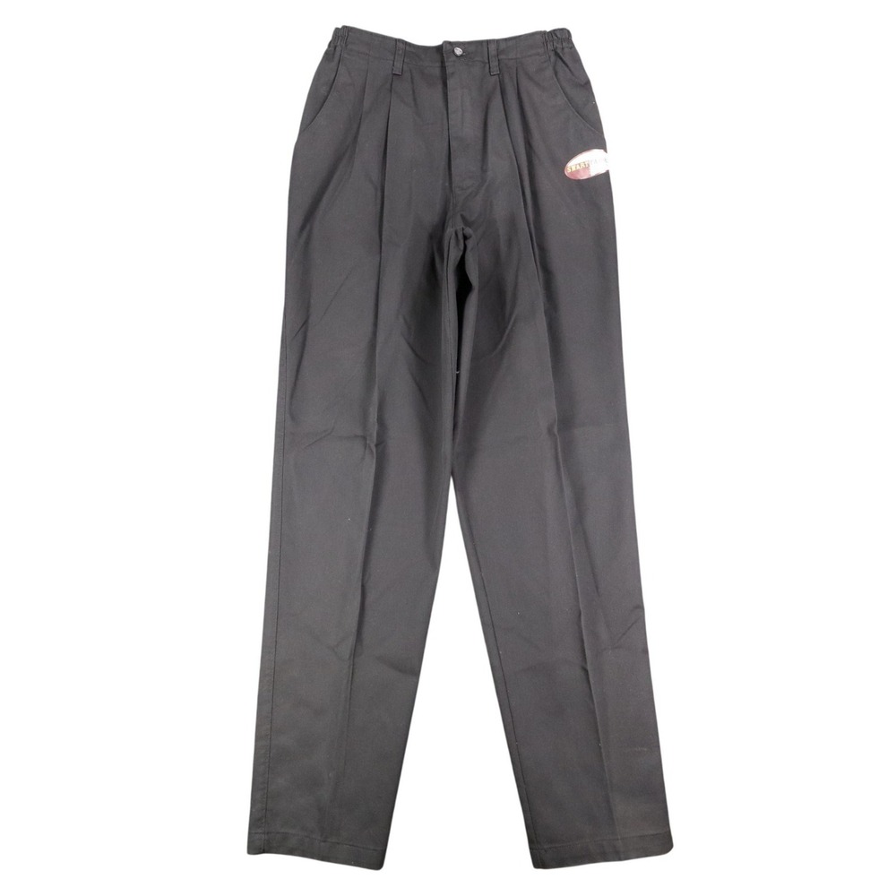 Lee Tapered Leg Pants Womens 16 L Black Side Elastic Stretch Pleated C864